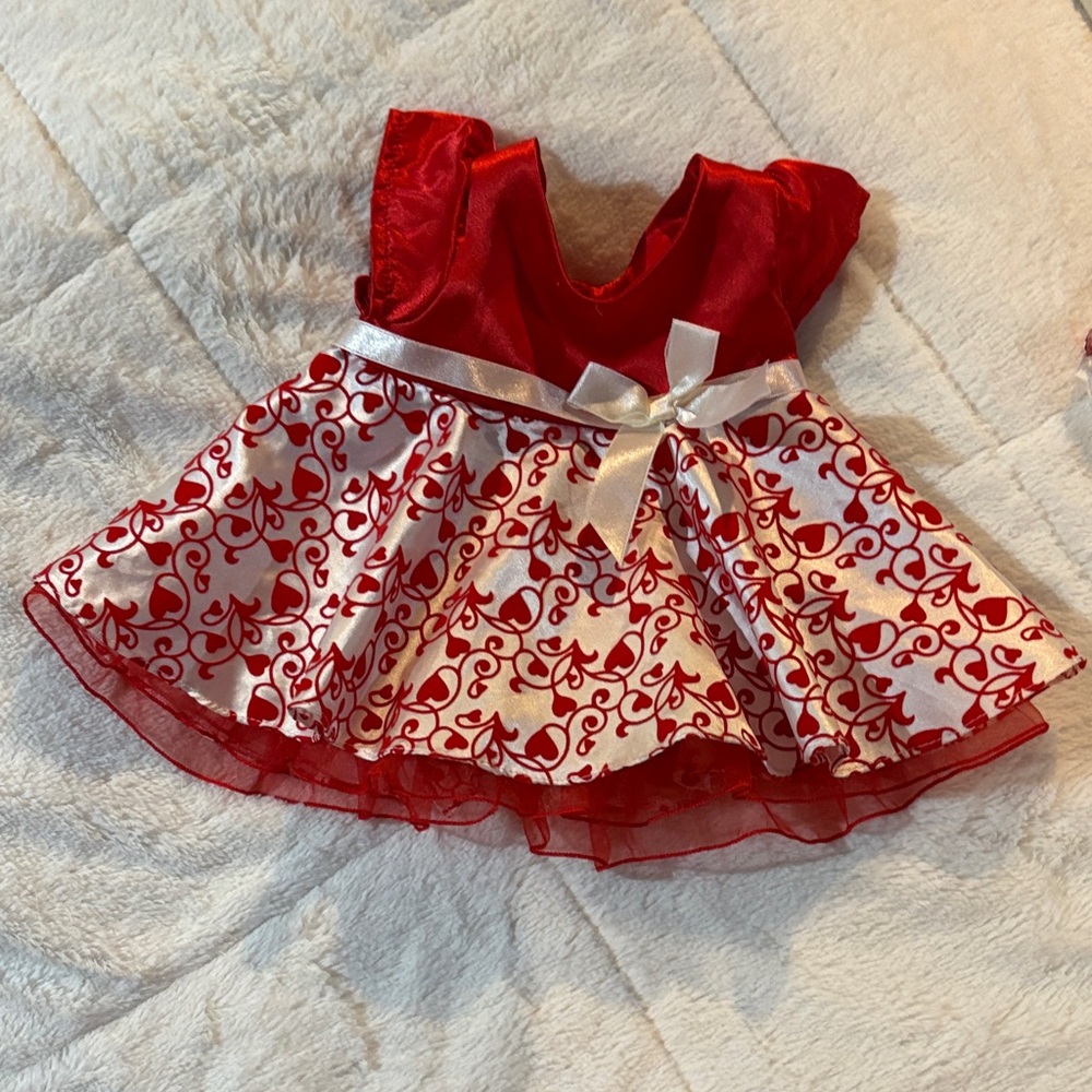 Build-A-Bear Red and White Heart Dress Set - Picture 2 of 8